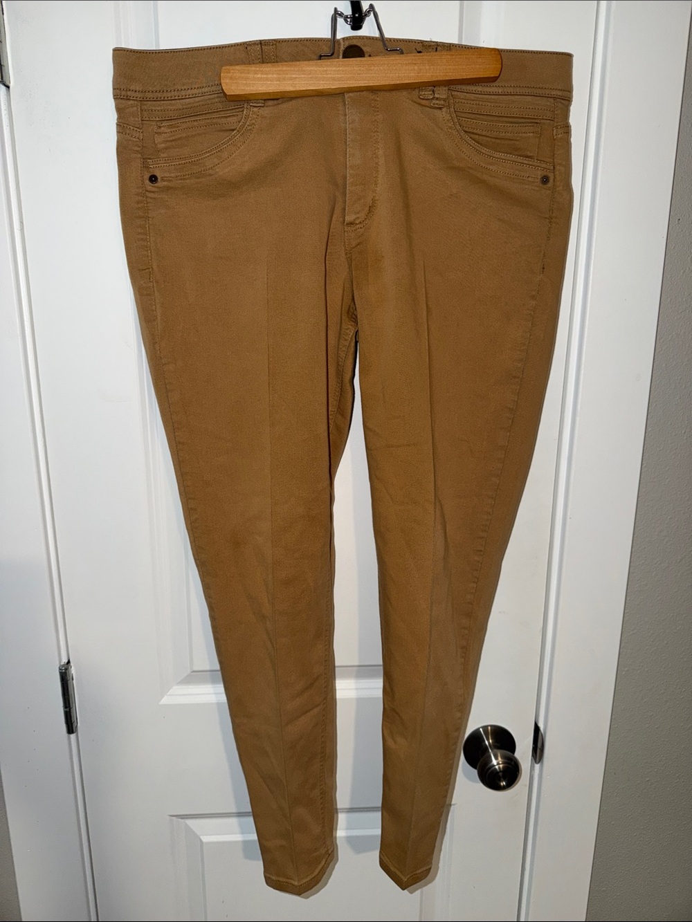 Democracy Straight Leg Pants in Camel Brown